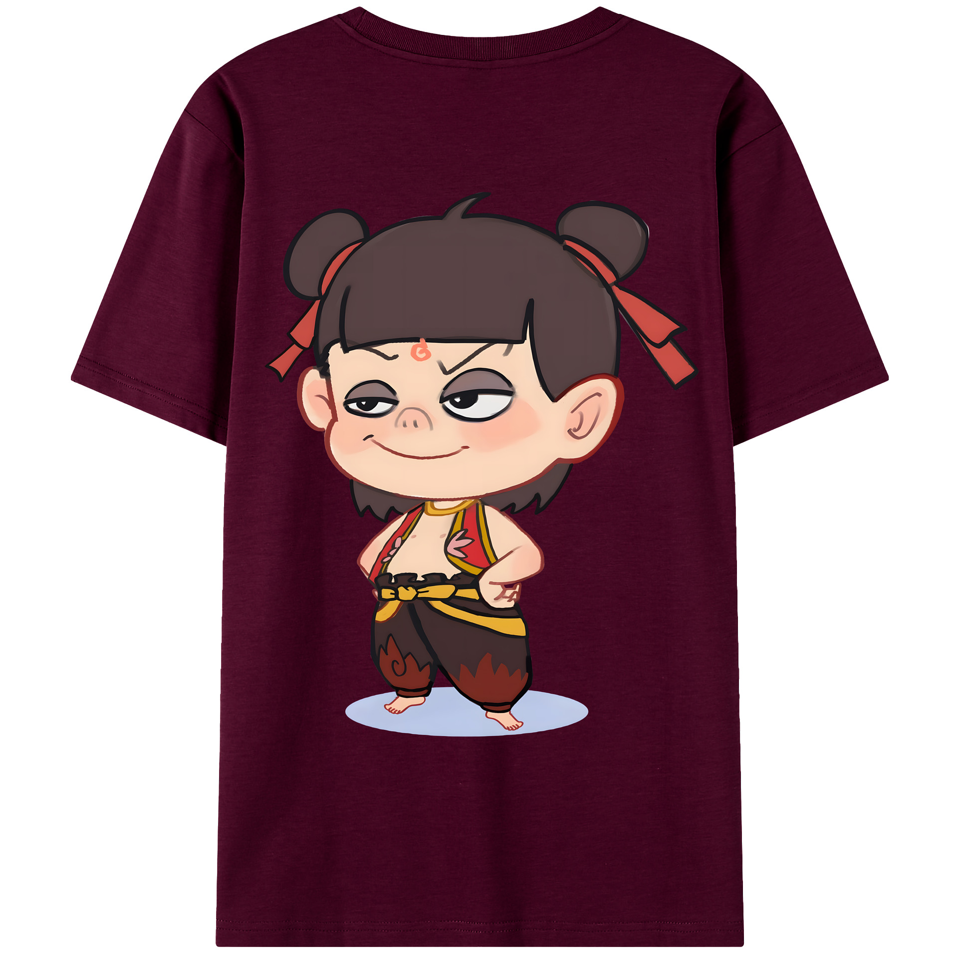 （画像用） Ne Zha 2 ナタ 魔童の大暴れ レディース半袖Tシャツ(バックプリント)